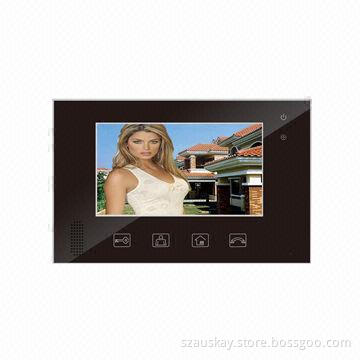 Video door phone for multiple family, outdoor camera and 7-inch TFT indoor monitor, high resolution